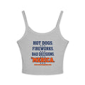 4th of July Spaghetti Strap Crop Tank | Various Colors