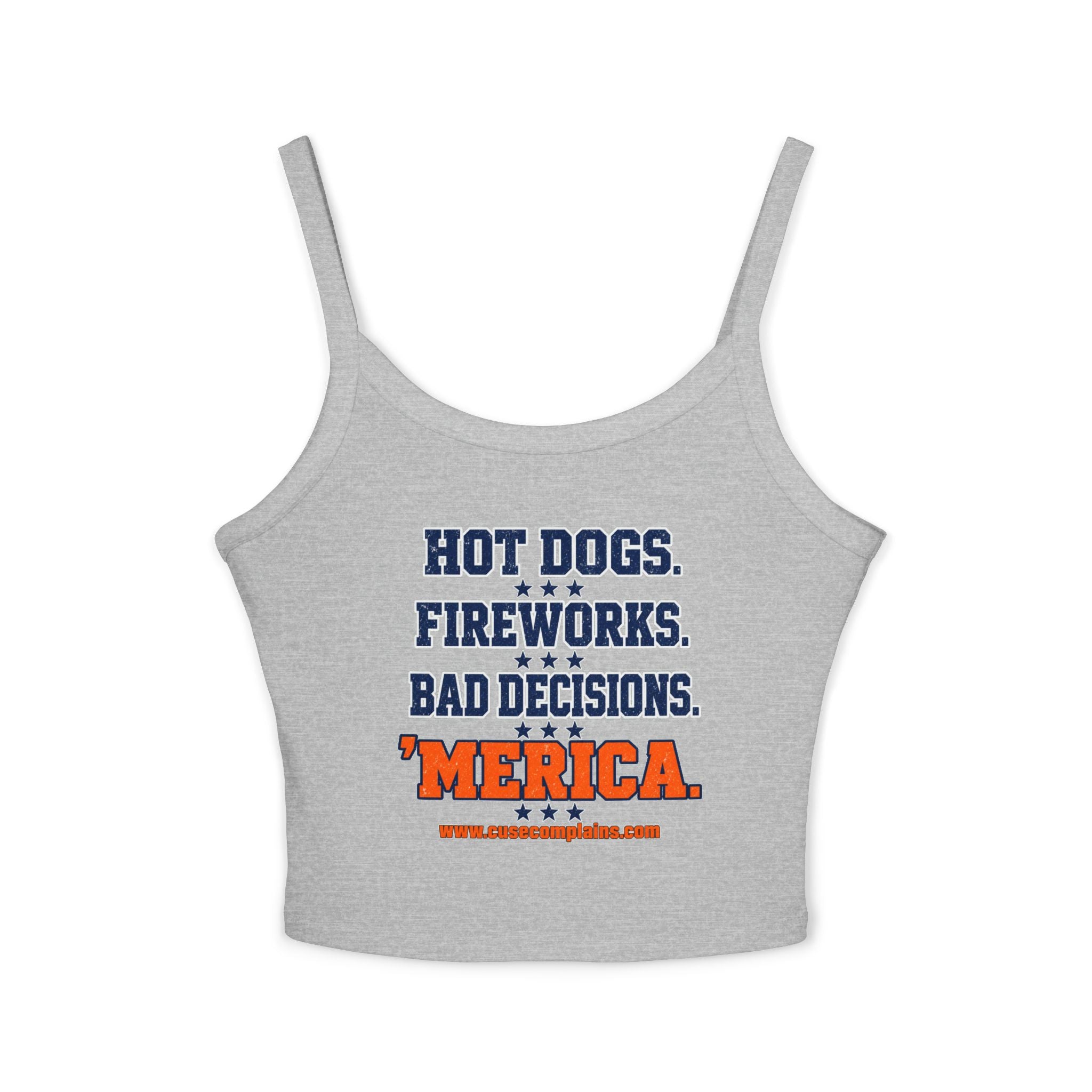 4th of July Spaghetti Strap Crop Tank | Various Colors